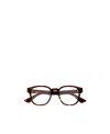Gucci Round-frame Logo Glasses In Brown