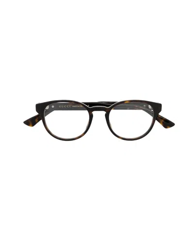Gucci Round-frame Logo Glasses In Multi