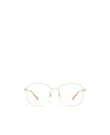 Gucci Round-frame Logo-plaque Glasses In Yellow