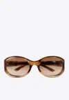 Gucci Round-frame Logo Sunglasses