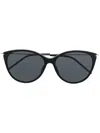 Gucci Round-frame Logo Sunglasses In Black