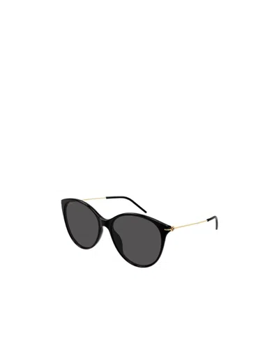 Gucci Round-frame Logo Sunglasses In Black