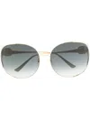 Gucci Round-frame Sunglasses In 001 Gold