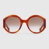Gucci Round Frame Sunglasses In Brown