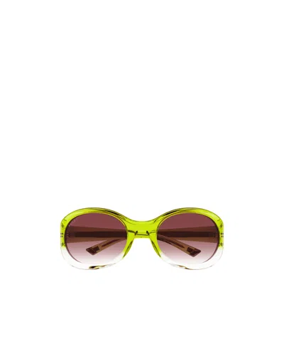 Gucci Round-frame Sunglasses In Brown