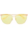 Gucci Round-frame Sunglasses In 金色