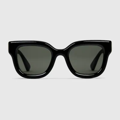 Gucci Round Frame Sunglasses In Black