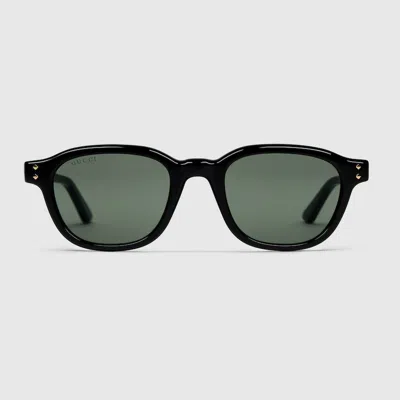Gucci Round Frame Sunglasses In Black