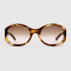 Gucci Round Frame Sunglasses In Brown