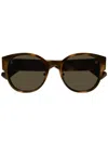 Gucci Round-frame Sunglasses In Brown