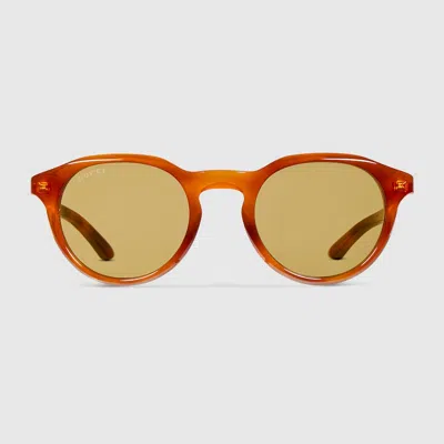 Gucci Round Frame Sunglasses In Brown
