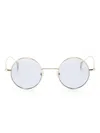 Gucci Round-frame Sunglasses In Gold