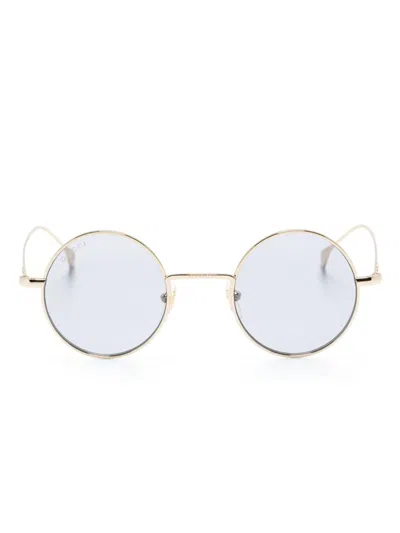 Gucci Round-frame Sunglasses In Gold