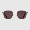 Gucci Round Frame Sunglasses In Gold