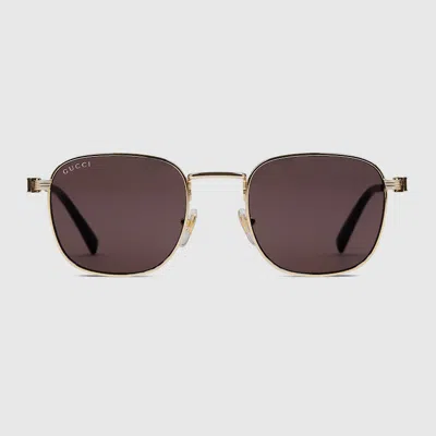 Gucci Round Frame Sunglasses In Gold