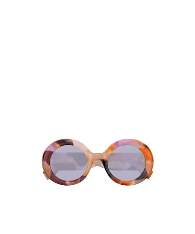Gucci Round Frame Sunglasses In Gray