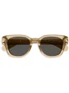 Gucci Round-frame Sunglasses In Neutrals