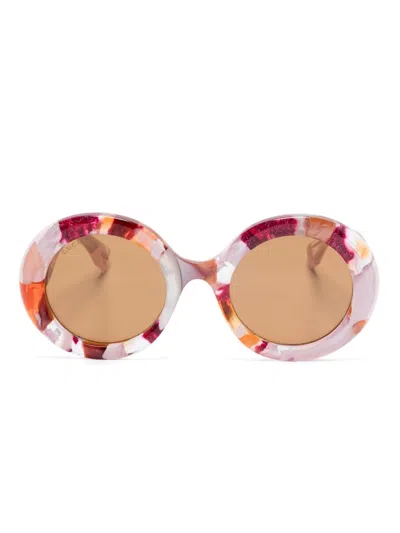 Gucci Round-frame Sunglasses In Pink