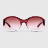 Gucci Round Sunglasses In Red