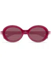 Gucci Round-frame Sunglasses In Red