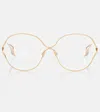 Gucci Round Glasses In Gold
