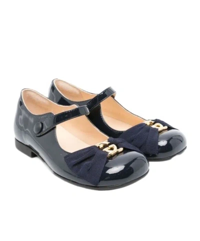 Gucci Round Head Ballet Shoes In Black