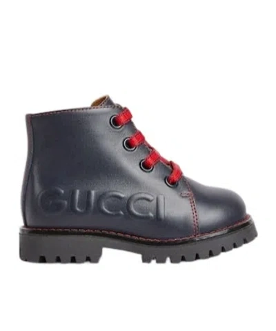 Gucci Round Head Boots In Black