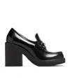Gucci 100mm Horsebit Platform Loafers In Black