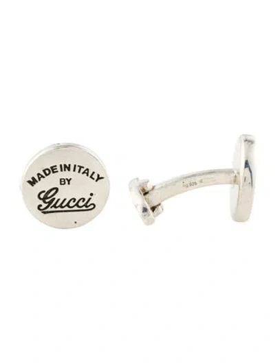 Pre-owned Gucci Round Logo Cufflinks In Multi