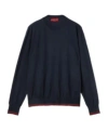 Gucci Silk Cotton Knit Sweater With Intarsia In Black