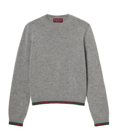 GUCCI GUCCI STRIPED HEM KNIT SWEATER