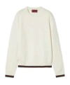 Gucci Wool And Cashmere Sweater With Web In White