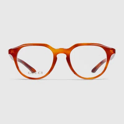 Gucci Round Optical Frame In Brown