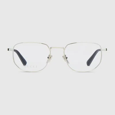 Gucci Round Optical Frame In Silver