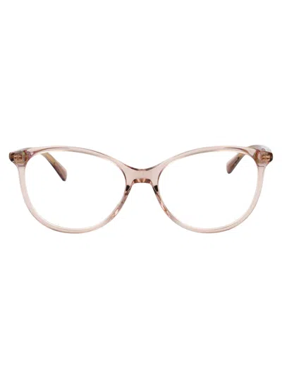 Gucci Brown Acetate Optical Glasses In Transparent