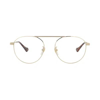Pre-owned Gucci Round Optical Glasses 'gold/transparent' | Men's Size Onesize