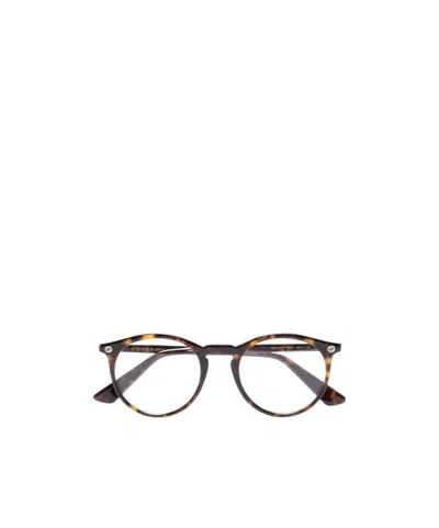 Gucci Round Shaped Glasses In Black