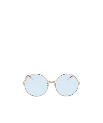 Gucci Round Shaped Sunglasses In Blue