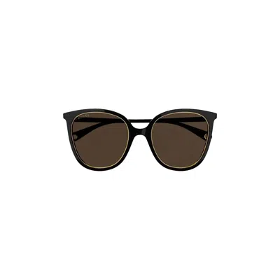 Pre-owned Gucci Round Sunglasses 'black/brown'