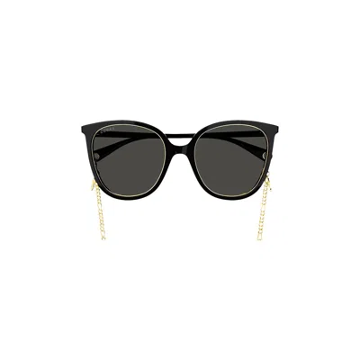 Pre-owned Gucci Round Sunglasses 'black/grey' | Women's Size Onesize