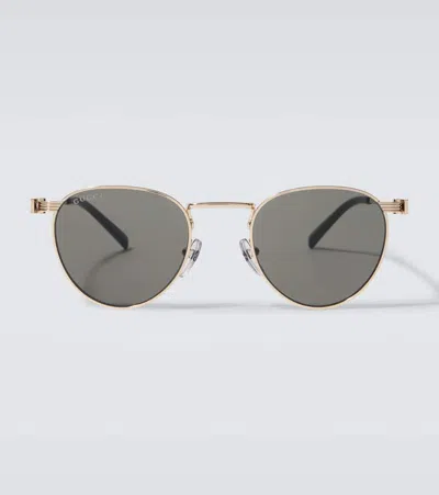 Gucci Round Sunglasses In Gold
