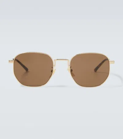 Gucci Round Frame Sunglasses In Gold