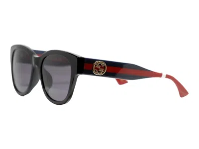 Pre-owned Gucci Round Sunglasses In Black Blue Violet (gg1866sk/004)