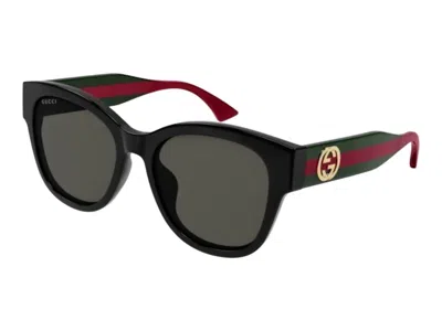 Pre-owned Gucci Round Sunglasses In Black Gray (gg1866sk/001)