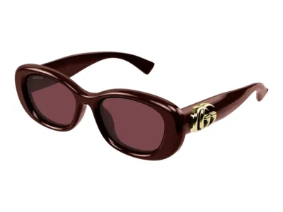 Pre-owned Gucci Round Sunglasses In Brown (gg1829sk/003)