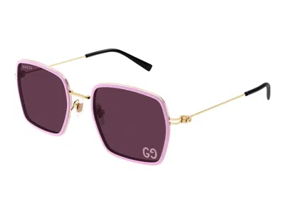 Pre-owned Gucci Round Sunglasses In Purple Gold (gg1848s/005)