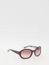 Gucci Oval Frame Sunglasses With Tinted Lenses In Red