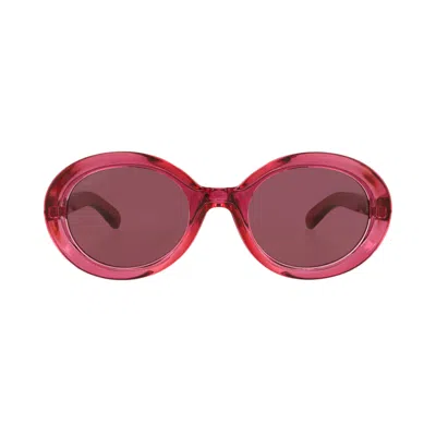 Pre-owned Gucci Round Sunglasses 'red/violet' | Women's Size Onesize