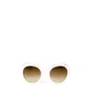 Gucci Round Sunglasses In White