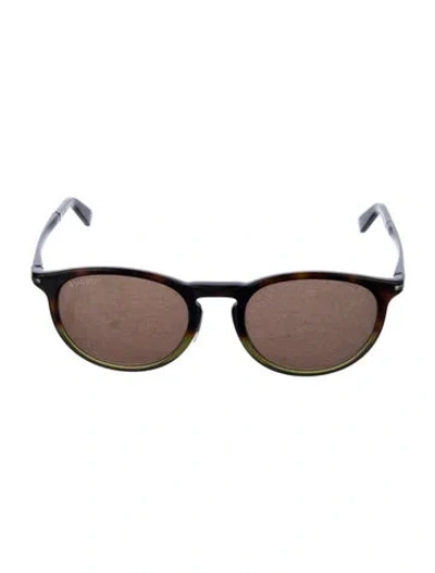 Pre-owned Gucci Round Tinted Sunglasses In Multi
